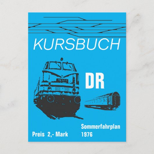 Kursbuchdesign Deutsche Reichsbahn Briefkaart (Voorkant)