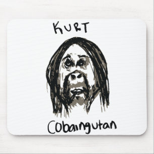 Kurt Cobain Hand Drawn Grungy Muismat