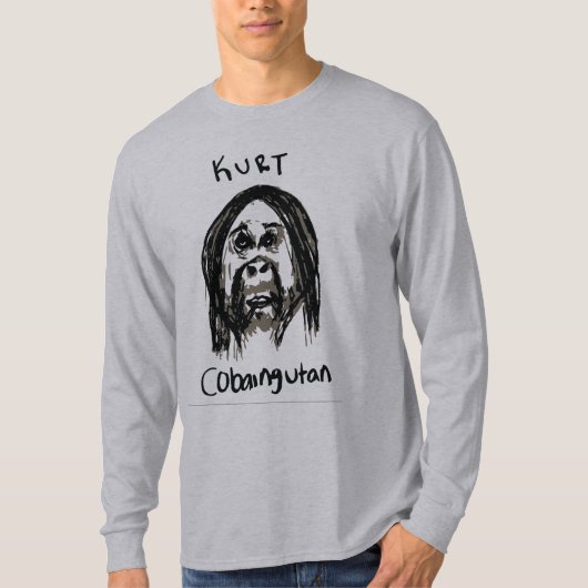 Kurt Cobain Hand Drawn Grungy T-shirt (Voorkant)