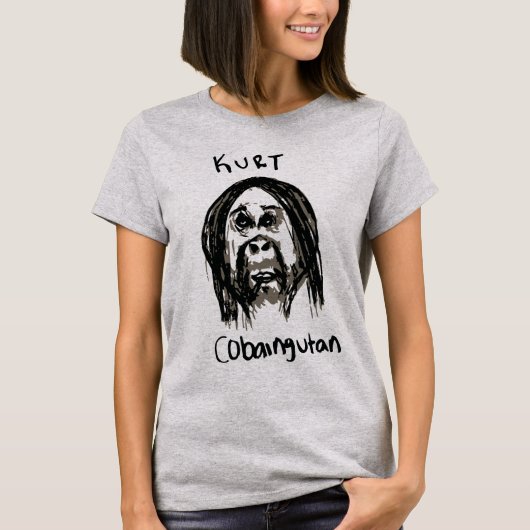 Kurt Cobain Hand Drawn Grungy T-shirt (Voorkant)