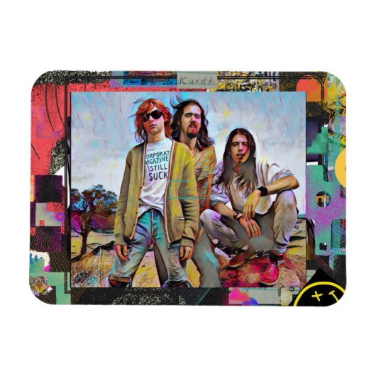 Kurt, Dave & Chris Square Magneet (Horizontaal)