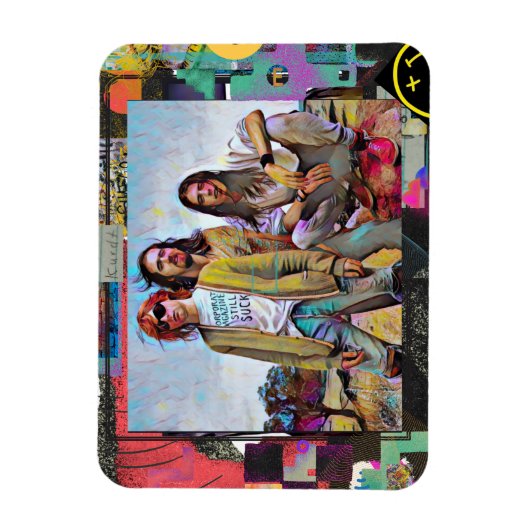 Kurt, Dave & Chris Square Magneet (Verticaal)