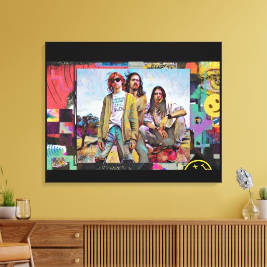 Kurt, Dave & Krist - Canvas Print (Insitu (Woonkamer))