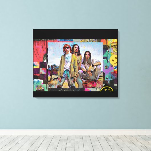 Kurt, Dave & Krist - Canvas Print (Insitu (Houten vloer))
