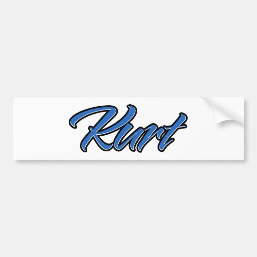 Kurt Name blue Aufkleber Sticker Autoaufkleber (Voorkant)