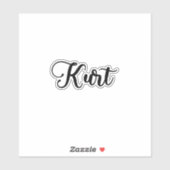 Kurt Name - Handgeschreven kalligrafie Sticker (Vel)
