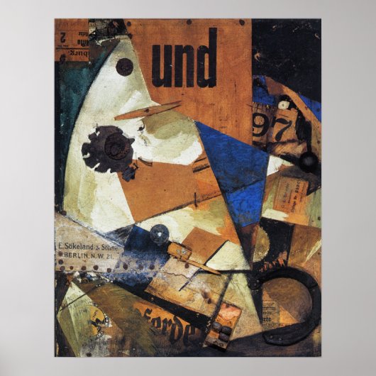 Kurt Schwitters, Das Undbild, 1919-PRINT-SUPER SIZ Poster (Voorkant)