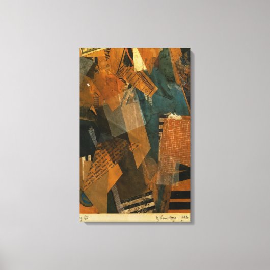 Kurt Schwitters - FORMULIEREN IN DE RUIMTE 1920 Canvas Afdruk (Voorkant)