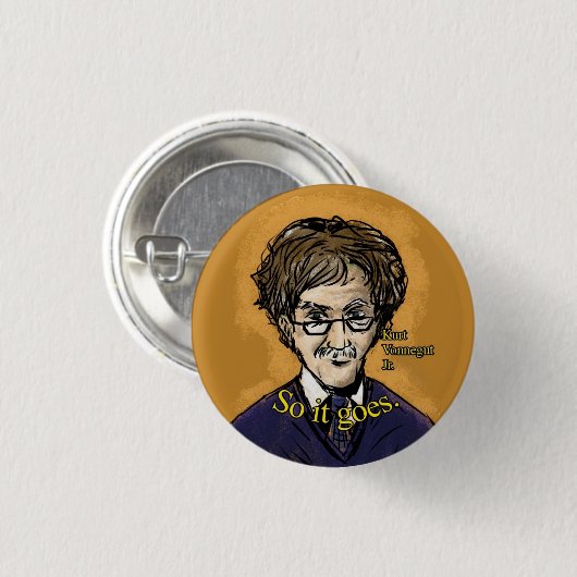 Kurt Vonnegut Jr. Button (Voorkant /achterkant)