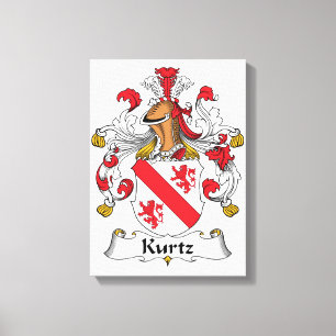 Kurtz Family Crest Canvas Afdruk