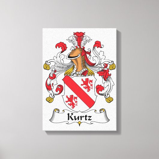 Kurtz Family Crest Canvas Afdruk (Voorkant)