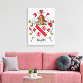 Kurtz Family Crest Canvas Afdruk (Insitu (Woonkamer))