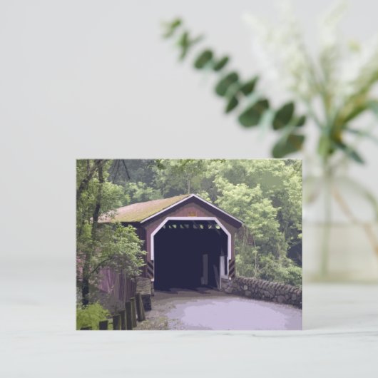 Kurtz Mill Covered Bridge Lancaster Pennsylvania Briefkaart (Staand voorkant)