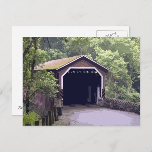 Kurtz Mill Covered Bridge Lancaster Pennsylvania Briefkaart (Voorkant / Achterkant)