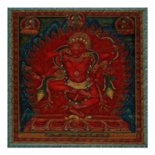 Kurukulla uit het Tibetaans boeddhisme Perfect Poster (Voorkant)