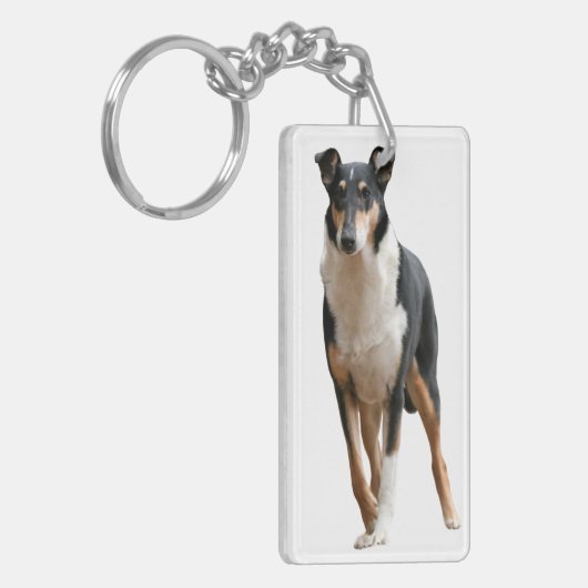 Kurzhaar Collie Sleutelhanger (Voorkant Links)