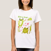 Kus a frog environmental slogan Cute frog T-shirt (Voorkant)