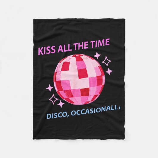Kus Altijd Disco Af en Toe Design Fleece Deken (Voorkant)
