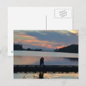 Kus bij zonsondergang briefkaart (Voorkant / Achterkant)