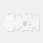 Kus Bruidsmeisje Modern Cocktailfeest Blauw Bedankdoosjes (Uitgevouwen)