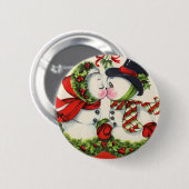  Kus Crhistmas Ronde Button 5,7 Cm (Voorkant /achterkant)