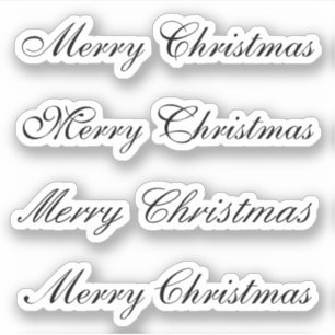 Kus-Cut Custom Greeting x4 #23 (prettige kerst) Sticker
