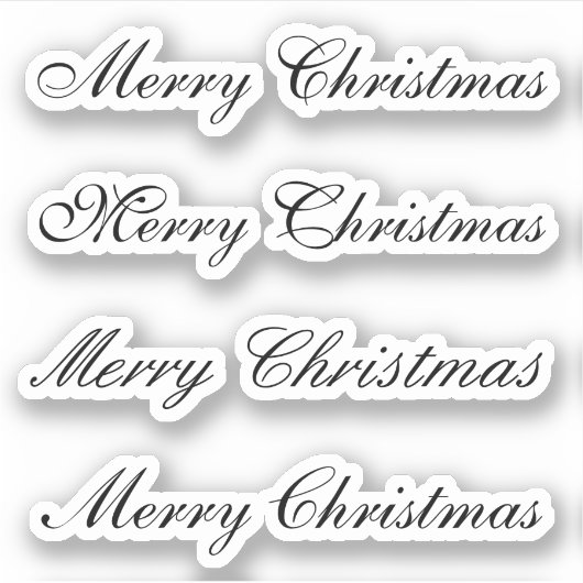 Kus-Cut Custom Greeting x4 #23 (prettige kerst) Sticker (Voorkant)