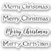 Kus-Cut Custom Greeting x4 #25 (prettige kerst) Sticker (Voorkant)