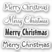 Kus-Cut Custom Greeting x4 #7 (prettige kerst) Sticker (Voorkant)