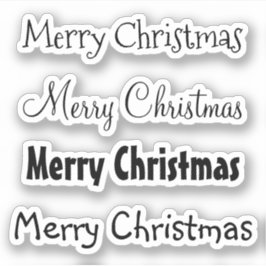 Kus-Cut Custom Greeting x4 #7 (prettige kerst) Sticker