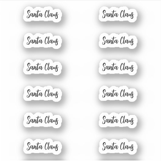 Kus-Cut Santa Claus Signature Blessings Sticker (Voorkant)