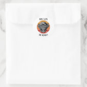 Kus de aap niet ronde sticker (Tas)