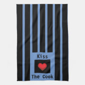 Kus de  blauwe keukenhanddoek van Cook (Verticaal)