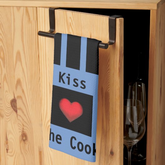 Kus de  blauwe keukenhanddoek van Cook (Derde Gevouwen)