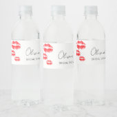Kus de bruid gedag bruidsfeest  waterfles etiket (Flessen)