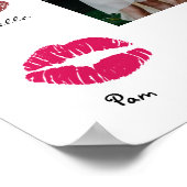 kus de bruid gedag vrijgezellenfeest lippen poster (Hoek)