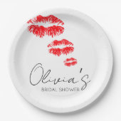 Kus de bruid vaarwel bruidsfeest papieren bordje (Voorkant)