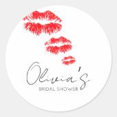 Kus de bruid vaarwel bruidsfeest ronde sticker (Voorkant)