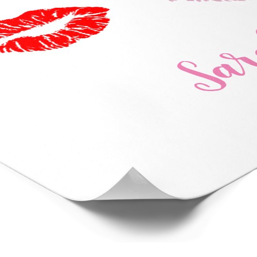 kus de bruid vaarwel bruidsfeest spel guestbook poster (Hoek)