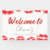 Kus de bruid vaarwel bruiloft feest welkomstbord spandoek (Horizontaal)