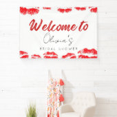 Kus de bruid vaarwel bruiloft feest welkomstbord spandoek (Insitu)