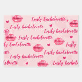 Kus de bruid Vaarwel vrijgezellenfeest cadeaus Inpakpapier Vel (Voorkant 2)