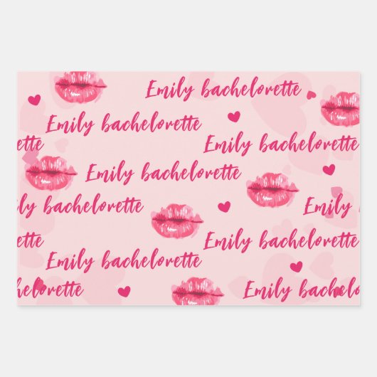 Kus de bruid Vaarwel vrijgezellenfeest cadeaus Inpakpapier Vel (Voorkant 2)
