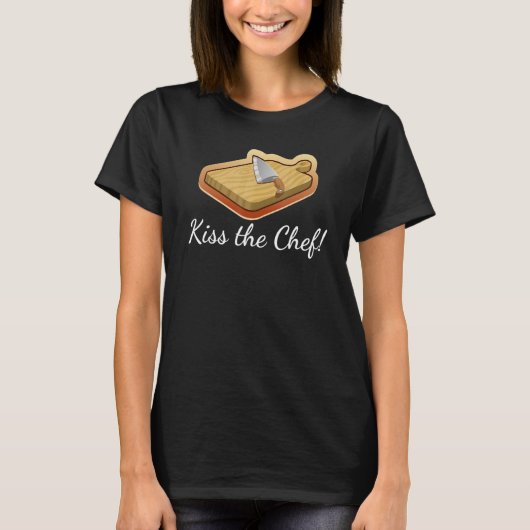 Kus de Chef Cook Cutting Board Kitchen Knife T-shirt (Voorkant)
