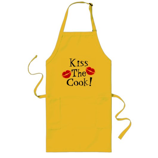 Kus de Cook!  Apron Lang Schort (Voorkant)