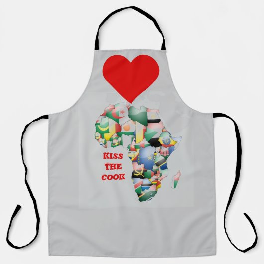 Kus de Cook! Ik hou van Afrika Schort (Voorkant)