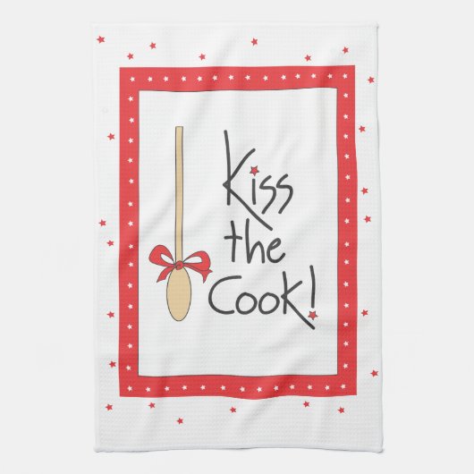 Kus de Cook! keukenhanddoek (Verticaal)