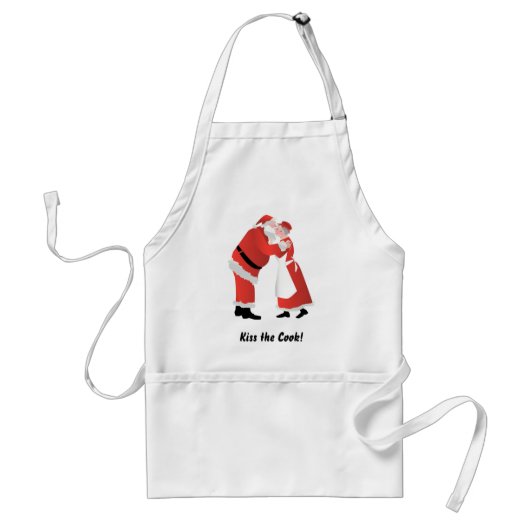 Kus de Cook! Santa Claus Apron Standaard Schort (Voorkant)