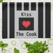 Kus de  grijze keukenhanddoek van Cook (Gevouwen)