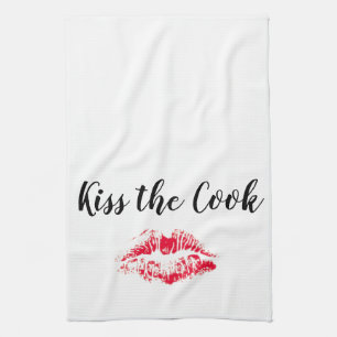 Kus de handdoek van de kokkeuken